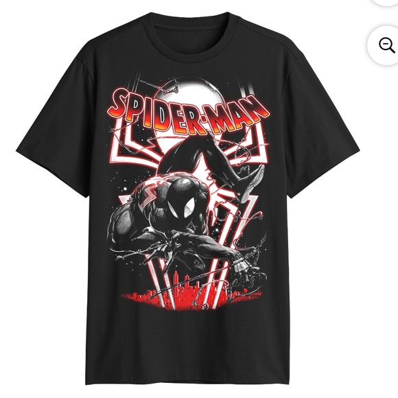 Spider-🕷️Man Men's Crew Neck Graphic T-Shirt, 👕Black 🕸️ - Picture 5 of 12